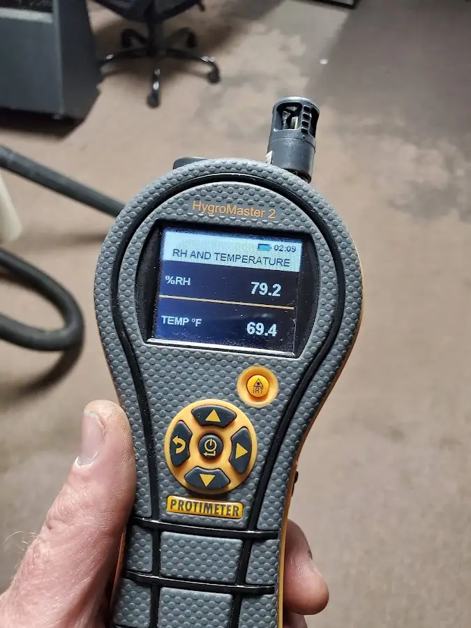 Moisture meter humidity assessment for Fire & Smoke Damage Restoration in Tysons