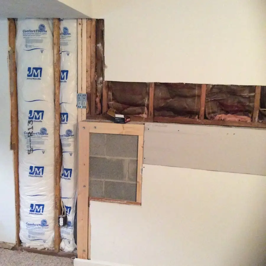 Wall insulation replacement during Contents Cleaning & Restoration in Tysons